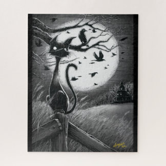 Boo Kitty Feels an Ominous Wind Jigsaw Puzzle