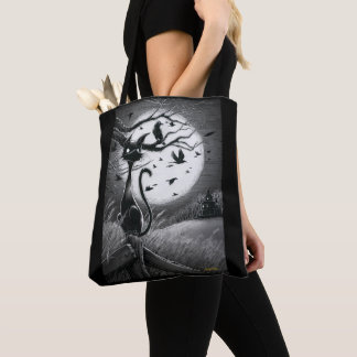 Boo Kitty Feels an Ominous Wind Tote Bag
