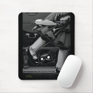 Boo Kitty Hides Under the Furniture Mouse Pad