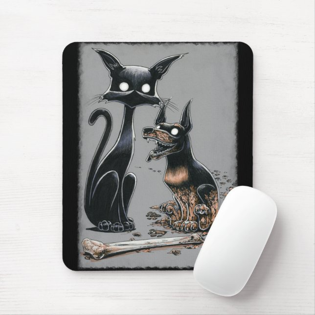 Boo Kitty Makes a Buddy Mouse Pad (With Mouse)