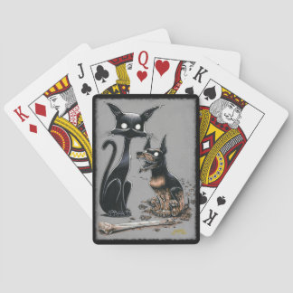 Boo Kitty Makes a Buddy Playing Cards