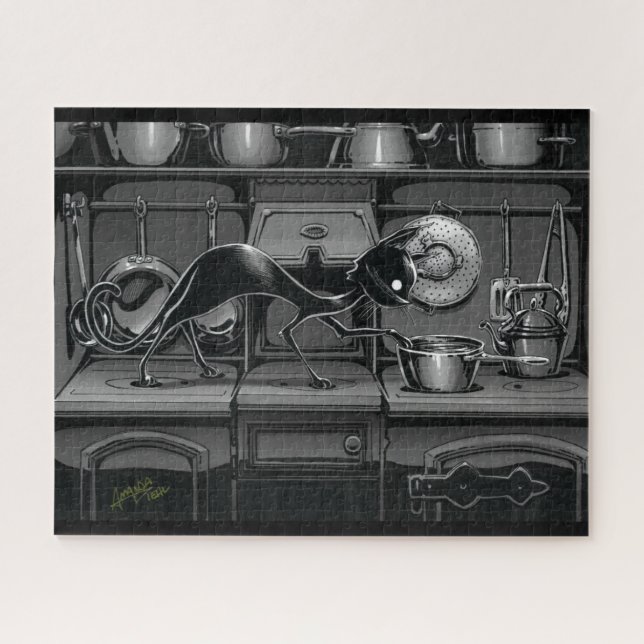 Boo Kitty Sees What's Cooking Jigsaw Puzzle (Horizontal)