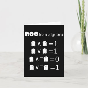 Boo-lean Algebra Halloween Math Card
