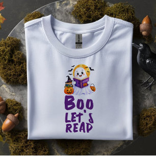 Boo Lets Read Elementary Teacher Halloween T-Shirt