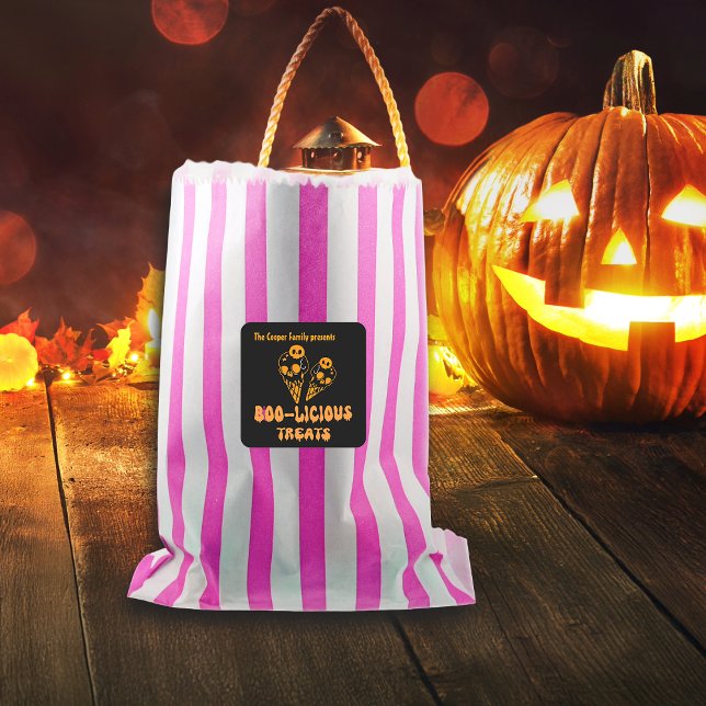 Boo-licious Halloween Treats Labels Custom Name (Creator Uploaded)