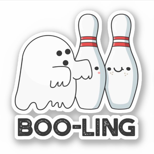 Boo-ling Funny Halloween Bowling Ghost Pun (Front)