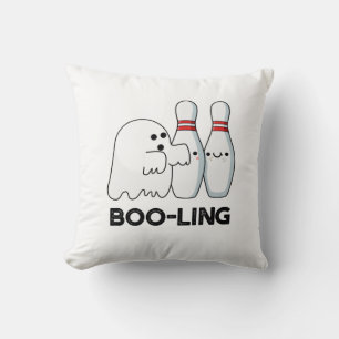 Boo-ling Funny Halloween Bowling Ghost Pun Cushion