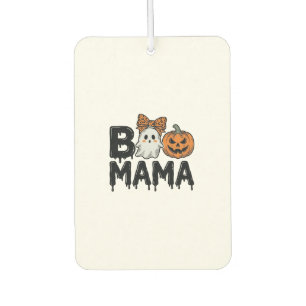 Boo Mama Halloween Ghost Pumpkin Mum Shirt Design_ Car Air Freshener