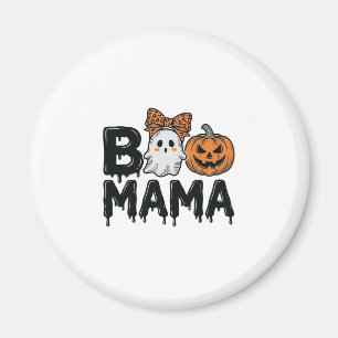 Boo Mama Halloween Ghost Pumpkin Mum Shirt Design_ Magnet