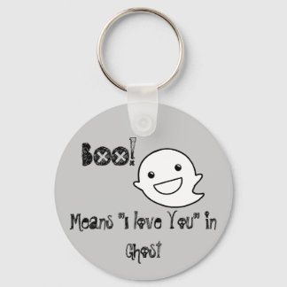 BOO Means I love you Keyring