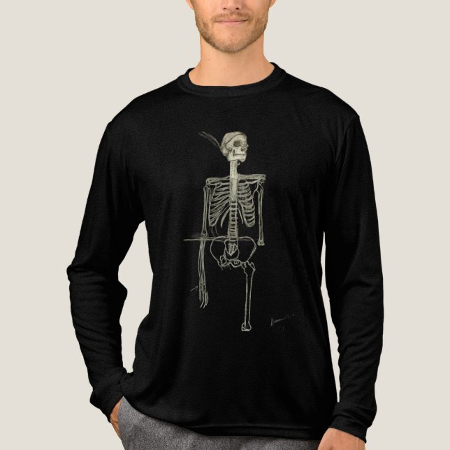 Boo Men-Long T-Shirt Design. Tri-Blend Shirt (Front)