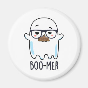Boo-mer Funny Middle Aged Ghost Pun Magnet