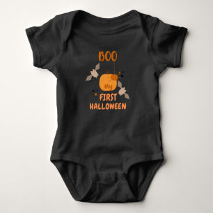 Boo my first Halloween spooky pumpkin ,Halloween Baby Bodysuit