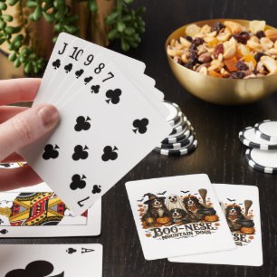 Boo-Nese Mountain Dogs Halloween Spooky Dog Playing Cards