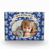 Boo Octopus Blue Cute Kids Birthday Party Photo