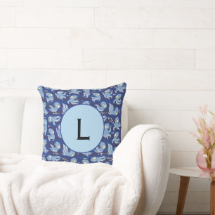 Boo Octopus Blue Kids Clothing & Décor Throw Pillo Cushion