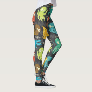 Boo Octopus Cute Multicolor Kids Clothing & Décor Leggings