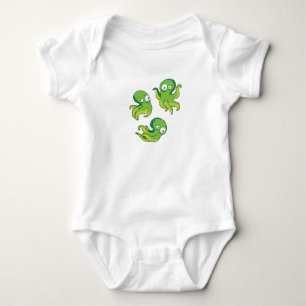 Boo Octopus Green Kids Clothing & Décor Baby Bodysuit