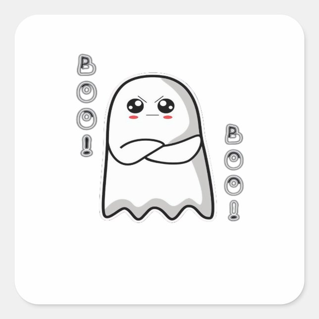 Boo Of Disapproval Classic Retro Square Sticker (Front)