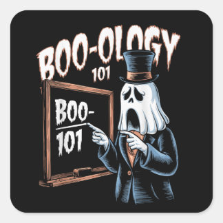 Boo-Ology 101,happy halloween Square Sticker