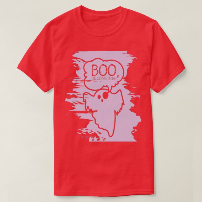 Boo Or Something Happy Halloween Spooky Scary Cree T-Shirt (Design Front)