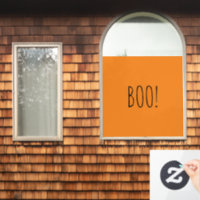 Boo orange black spooky typography funny Halloween