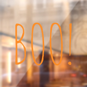Boo orange spooky typography funny cute Halloween