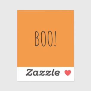 Boo orange spooky typography minimalist Halloween