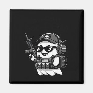 Boo Pew Tactical Ghost Costume Gun Lover Halloween Magnet