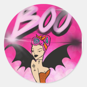 Boo Pink Witch sticker