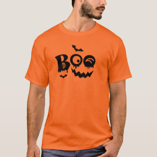 Boo Pumpkin Face Halloween T-Shirt Design