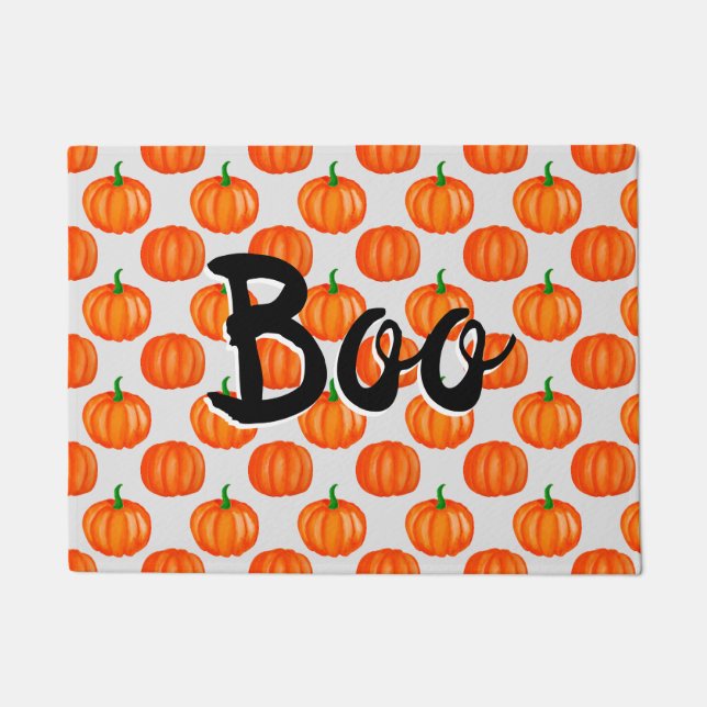 Boo Pumpkin Halloween Doormat (Front)
