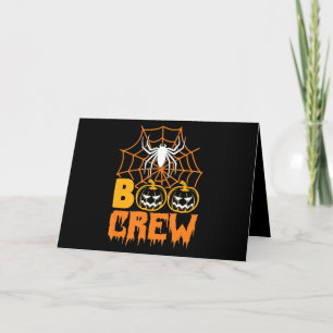 Boo Pumpkin Halloween Spider Nurse Halloween Party Card