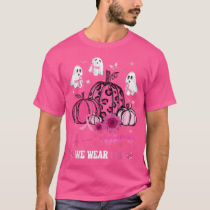 Boo Pumpkin In October We Wear Pink Breast Cancer T-Shirt