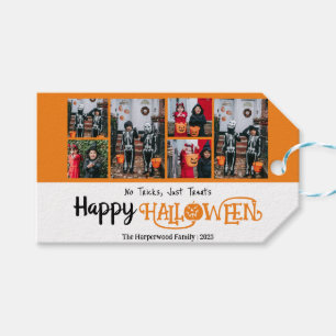 Boo pumpkin jack-o-lantern Halloween Photo Collage Gift Tags