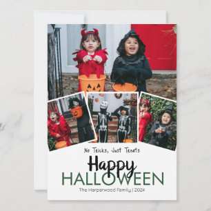 Boo pumpkin jack-o-lantern Halloween Photo Collage Holiday Card