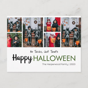 Boo pumpkin jack-o-lantern Halloween Photo Collage Holiday Postcard