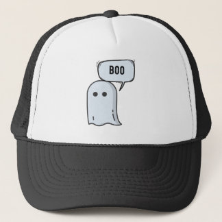 Boo says the Ghost | Cute and Scary Trucker Hat