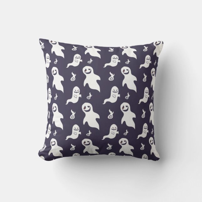 Boo Scary Ghost Halloween Cushion (Front)