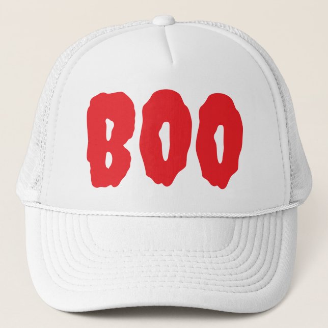 Boo Scary Halloween Trucker Hat (Front)