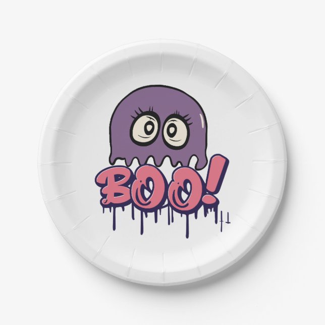Boo scary paper plate (Front)
