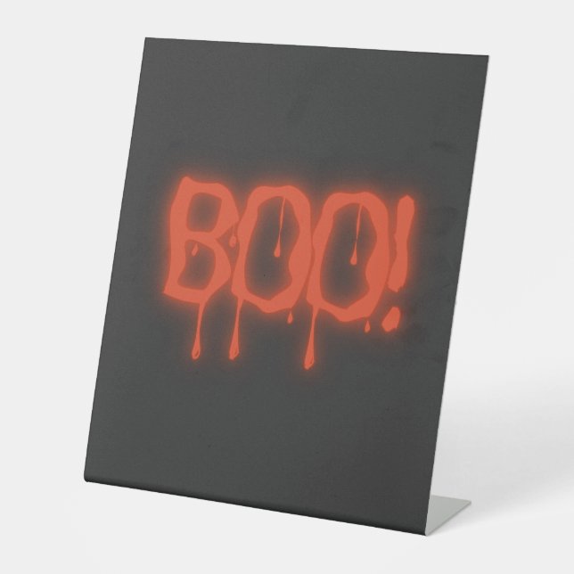 Boo! - scary vibe👻 pedestal sign (Front)