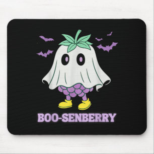 Boo-Senberry Boysenberry Ghost Spooky Funny Mouse Pad