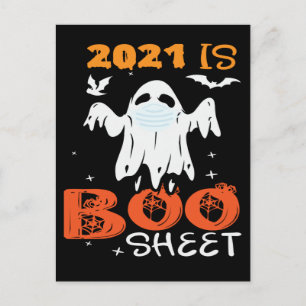 Boo Sheet Funny Ghost Halloween Postcard