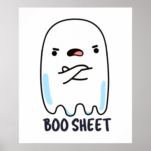 Boo Sheet Funny Halloween Ghost Pun  Poster (Front)