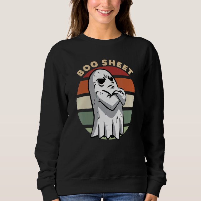 Boo Sheet Ghost   Halloween Boo Sheet Sweatshirt (Front)