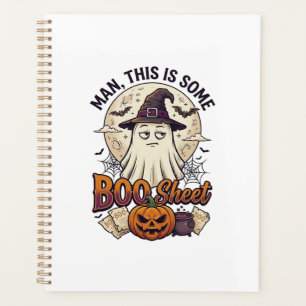 Boo Sheet Ghost Pumpkin Halloween Moon Cauldron Planner