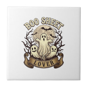 Boo Sheet Lover Halloween Ghosts Moon Bats_1 Tile