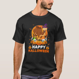 Boo Sheet Scary Ghost Pumpkin Moon Witch Camel Hal T-Shirt