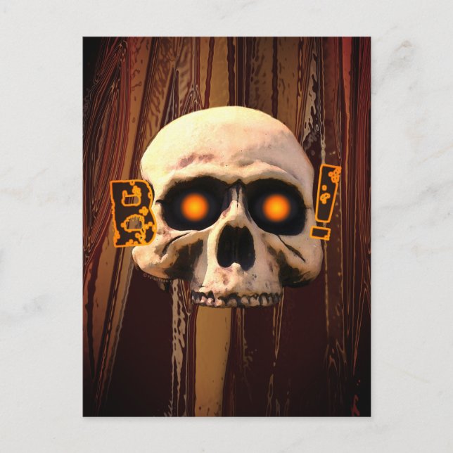 Boo Skull Postcard (Front)